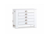 Wood Jewelry Chest Modern White Tabletop Storage with 4 Drawers for Women 95518715