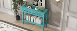 TREXM Rustic Console Table with Open Shelf, Rubber Wood Legs, Ideal for Entryways, Living Rooms, and N715P205077C