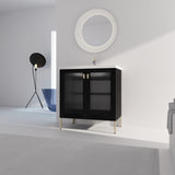 32Inch Freestanding Bathroom Vanity Plywood With Ceramic Sink, Soft Closing Door W999139424