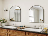 16"x24" Arched Wall Mounted Bathroom Mirror Arched Vanity Mirror, Black 68393681