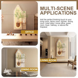 Adjustable 3-Color LED Sandstone Wall Decor with Simulated Green Plants - 3D Art Sculpture, Glass W2700P313032