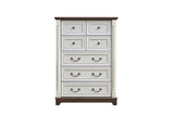 7 Drawer Dresser Chest for Bedroom with Wooden Base and Riser Trim, Wooden Rustic Rustic Chest of W2393P252365