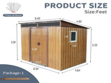 6ft x 5ft Outdoor Metal Storage Shed with Window and Transparent plate for Garden, Lawn 92827760