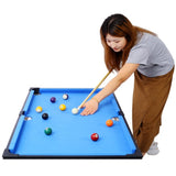 ZNTS 5-in-1 Multi-Game Table - Billiards, Push Hockey, Foosball, Ping Pong, and Basketball black/blue 86399614