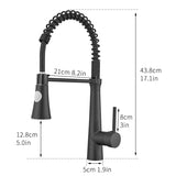 Commercial Black Kitchen with Pull Down Sprayer, Single Handle Single Lever Kitchen Sink W1932P172271