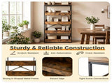 5-Tier Industrial Storage Rack with 4 Drawers, Metal & Engineered Wood Kitchen Pantry Organizer with 70599120