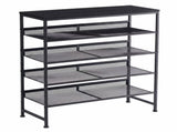 5-Tier Adjustable Shelf Shoe Rack, Fine Mesh Metal Shelves & Wooden Top, Freestanding Organizer for 54151813