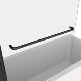 Bath tub Pivot shower screen, with 1/4" tempered glass and towel bar 3458 finished Matte Black W2122P297405