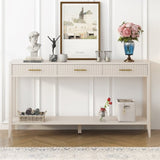 U_STYLE High-Quality Entryway Console Table with Vertical Stripe Drawers, Long Legs,Suitable for N711P190531K