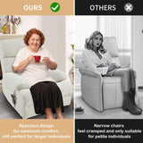 Oversized Power Lift Recliner Chair for Elderly, Electric Fabric Recliner Chair for Seniors, Home W1028P261273