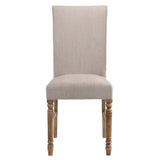 Cream and Weathered Oak Tight Back Parson Chairs B062P182741