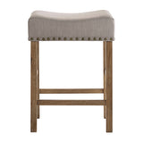 Tan and Weathered Oak Counter Height Stools B062P189245