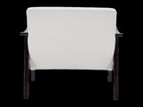 Medieval-inspired modern armchair with high back upholstered chair, solid wood legs, W2989P506961