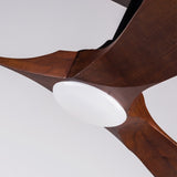 New Model 52 Inch Black Ceiling Fans With lights and Remote Control,18W Led Light, 3 Solid Wood W2991P343745