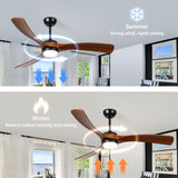 60-inch 3-blade solid wood ceiling fan light W2878P254290