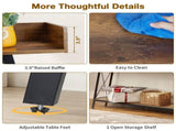 70.9 inch Extra Long Console Table with 2 Power Outlets & USB Ports, Rustic Industrial Sofa Table 41247517