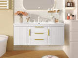 36'' Wall Mounted Vanity, Floating Storage Cabinet with 2 Drawers, Solid Wood N710P253035K