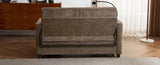 56.9" Loveseat Sofa Pull-out Sofa Bed Sleeper Sofa with a Reversible Backrest Cushion, Side Pockets, N719P208853D