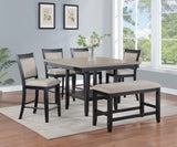 1pc Contemporary Transitional Counter Height Dining Table with 20-Inch Lazy Susan Light Gray B011P160139