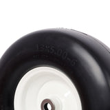 2pcs 13x5.00-6" Flat Free Lawn Mower tires,Zero Turn Mower replacement Solid Tire, Smooth tread, W465P266297