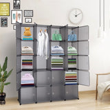 ZNTS 20 Cube Organizer Stackable Plastic Cube Storage Shelves Design Multifunctional Modular Closet 89154546