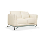 Malaga Cream Leather Loveseat B2726P348946