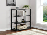 No Tools 4-Shelf Bookcase, True Black Oak 28236136