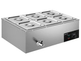110V 1200W 3L*6 Stainless Steel Small Six Plates Heating Food Warming Soup Pool Silver 47456764