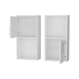 ZNTS White 2 Bathroom Medicine Cabinets with Open Shelf B062P175072