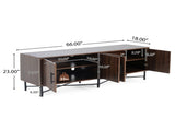 Functional 4-Door TV Cabinet 2 Storage Spaces, Adjustable Shelves, Ideal for Living Room N779P296236C