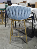 26'' Counter height bar stools Set of 2 kitchen island counter bar stool with hand- wave back, W2215P252784