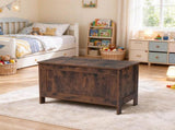 Retro Wooden Kids Storage Bench & Toy Box Chest, Large Storage Cabinet with Safety Hinge, for 61769802