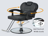 Classic Reclining barber Chair Salon Chair for Hair Stylist with Heavy Duty Hydraulic Pump, 360&deg 19137300