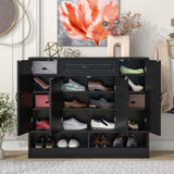 ON-TREND Sleek and Modern Shoe Cabinet Adjustable Shelves, Minimalist Shoe Storage Organizer WF304415AAB