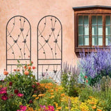 4 Pack Metal Garden Trellis 71" x 19.7" Rustproof Trellis for Climbing Plants Outdoor Flower Support W1586P268059
