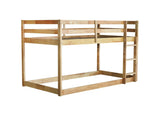 ZNTS Solid Wooden, Solid Rubber Wooden Twin over Twin Loft Bed with Ladder, with Bed Platform of W504P191673