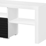 White and Black High Gloss 3-Shelf TV Stand B062P209171