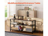 Slimline Console Sofa Stand, 41.7 inches Couch-Back Table, Triple-Layered Long Foyer Table and 61504677
