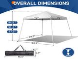 2.4 x 2.4m Portable Home Use Waterproof Folding Tent White 51740478