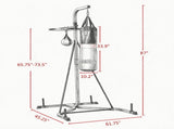 65.7-73.6 Inch 2-in-1 Freestanding Heavy Bag Stand with Speedball 76370163