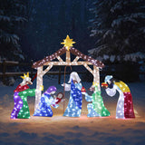 5FT Lighted 2D Nativity Scene Outdoor Christmas Decorations, with 400 Warm White LED Lights and 17776347