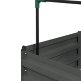 Grey galvanized planter box with rattan holder 24 "x 24" x 11.75" 80864367