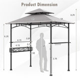 8 x 5 FT Outdoor Grill Gazebo 43874845