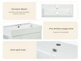 21.6" white Bathroom vanity, Combo Cabinet, Bathroom Storage Cabinet, Single Ceramic Sink, Left side 26996276