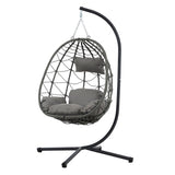 ZNTS Egg Chair Stand Indoor Outdoor Swing Chair Patio Wicker Hanging Egg Chair Hanging Basket Chair W1703P163948