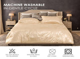 2-PC luxury satin microfiber bedding set, double-sided jacquard pattern, machine washable, OKO-100 90858209