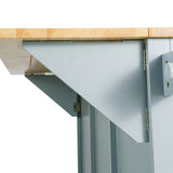 Kitchen Cart with Rubber wood Drop-Leaf Countertop ,Cabinet door internal storage racks,Kitchen WF298028AAN