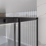 56-60" W x 74" H Semi-Frameless Sliding Shower Door, 1/4" Clear SGCC Tempered Glass, Matte W2011P272616