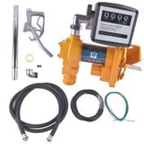 ZNTS 12V 20GPM Portable Fuel Transfer Pump Gasoline w/Oil Meter for Gas Diesel Yellow 44218241