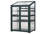 TOPMAX 62inch Height Wood Large Greenhouse Balcony Portable Cold Frame with Wheels and Adjustable N717P221494F